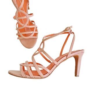 Via Spiga V-IMA Heeled Strappy Sandals Size 7 Blush Nude